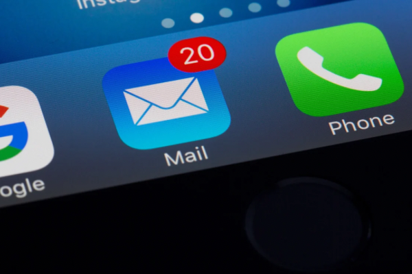 Email app icon on a phone